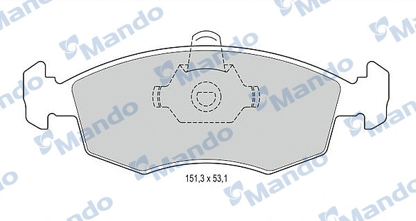 MBF015166 MANDO Комплект тормозных колодок, дисковый тормоз (фото 1)