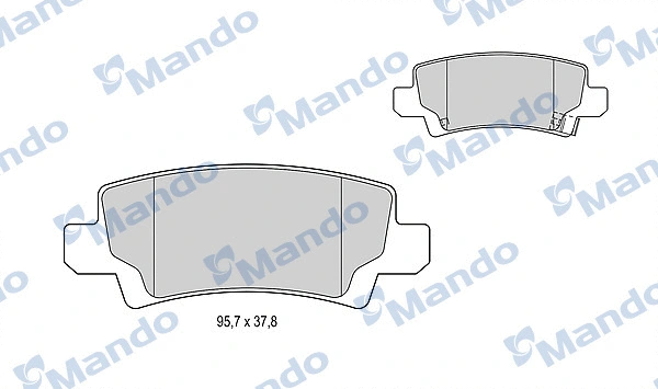 MBF015176 MANDO Комплект тормозных колодок, дисковый тормоз (фото 1)