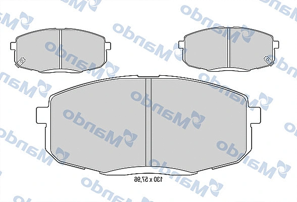 MBF015183 MANDO Комплект тормозных колодок, дисковый тормоз (фото 1)