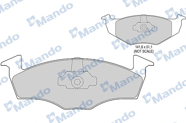MBF015192 MANDO Комплект тормозных колодок, дисковый тормоз (фото 1)