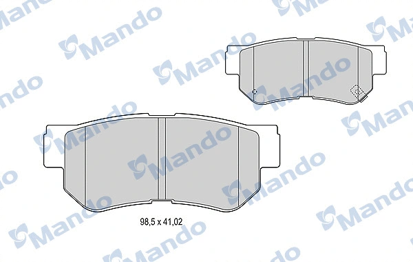 MBF015202 MANDO Комплект тормозных колодок, дисковый тормоз (фото 1)