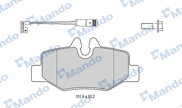 MBF015209 MANDO Комплект тормозных колодок, дисковый тормоз (фото 1)