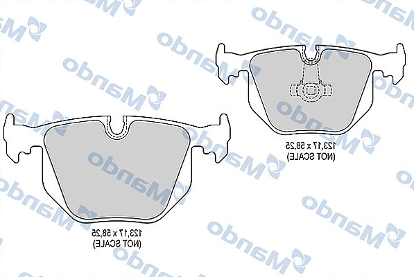 MBF015213 MANDO Комплект тормозных колодок, дисковый тормоз (фото 1)