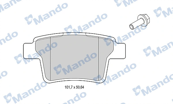 MBF015220 MANDO Комплект тормозных колодок, дисковый тормоз (фото 1)