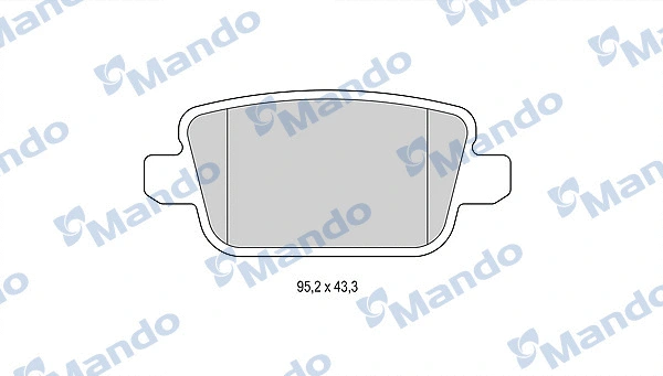 MBF015232 MANDO Комплект тормозных колодок, дисковый тормоз (фото 1)