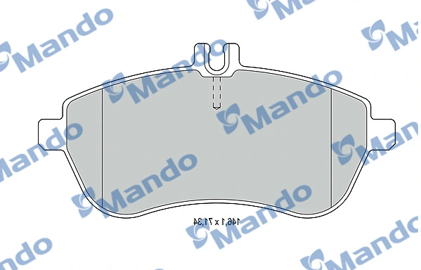 MBF015233 MANDO Комплект тормозных колодок, дисковый тормоз (фото 1)