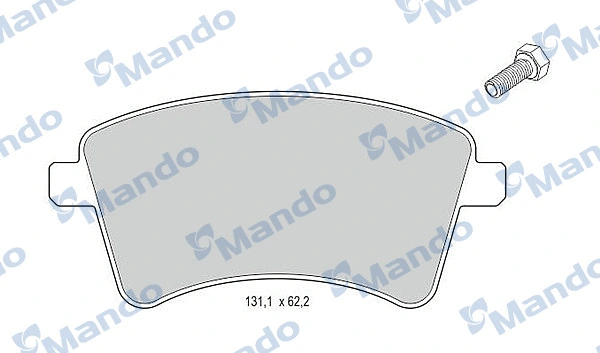 MBF015240 MANDO Комплект тормозных колодок, дисковый тормоз (фото 1)