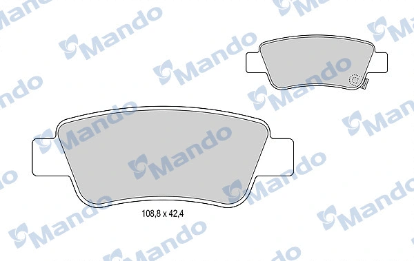 MBF015250 MANDO Комплект тормозных колодок, дисковый тормоз (фото 1)