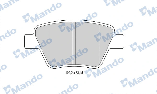 MBF015261 MANDO Комплект тормозных колодок, дисковый тормоз (фото 1)