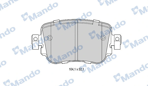 MBF015285 MANDO Комплект тормозных колодок, дисковый тормоз (фото 1)