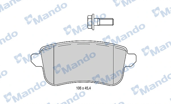 MBF015295 MANDO Комплект тормозных колодок, дисковый тормоз (фото 1)