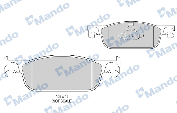 MBF015302 MANDO Комплект тормозных колодок, дисковый тормоз (фото 2)