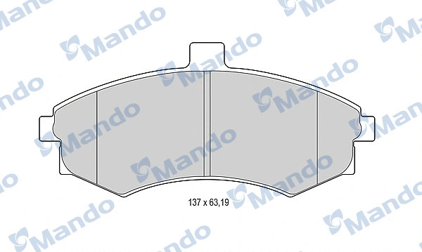 MBF015313 MANDO Комплект тормозных колодок, дисковый тормоз (фото 1)