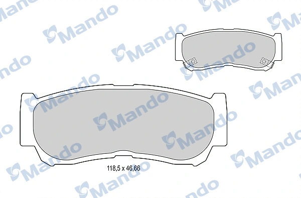 MBF015315 MANDO Комплект тормозных колодок, дисковый тормоз (фото 1)