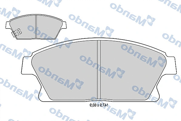 MBF015334 MANDO Комплект тормозных колодок, дисковый тормоз (фото 1)