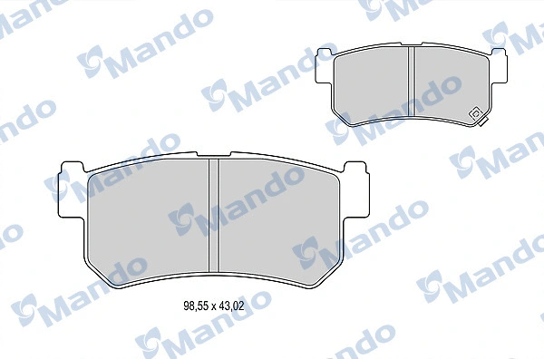 MBF015336 MANDO Комплект тормозных колодок, дисковый тормоз (фото 1)