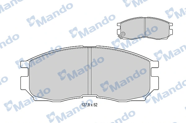 MBF015340 MANDO Комплект тормозных колодок, дисковый тормоз (фото 1)