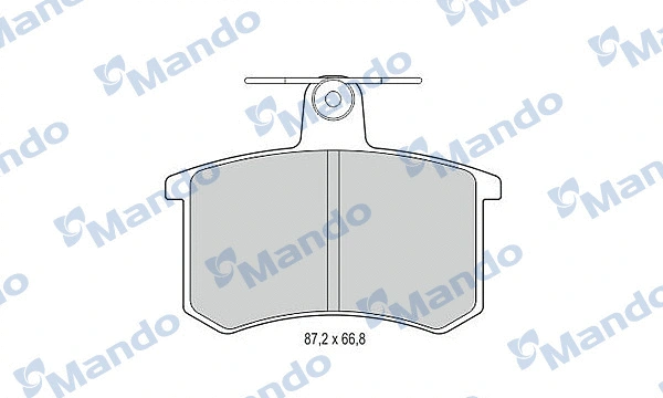 MBF015365 MANDO Комплект тормозных колодок, дисковый тормоз (фото 1)