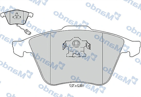 MBF015372 MANDO Комплект тормозных колодок, дисковый тормоз (фото 1)