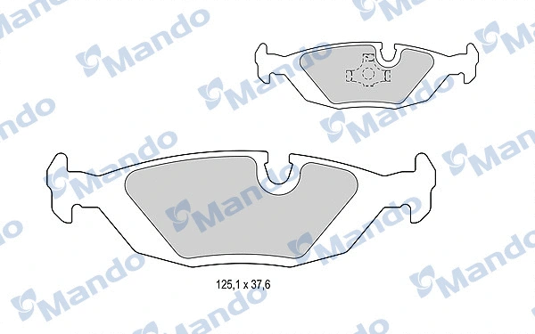 MBF015396 MANDO Комплект тормозных колодок, дисковый тормоз (фото 1)