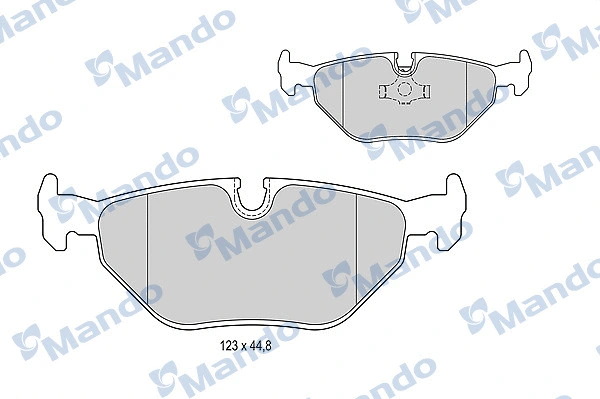 MBF015399 MANDO Комплект тормозных колодок, дисковый тормоз (фото 1)