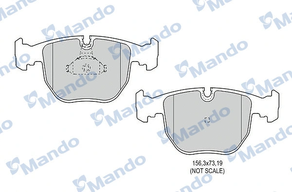 MBF015405 MANDO Комплект тормозных колодок, дисковый тормоз (фото 1)