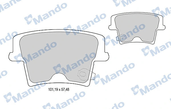 MBF015446 MANDO Комплект тормозных колодок, дисковый тормоз (фото 1)
