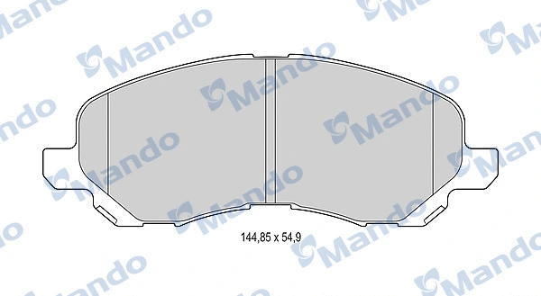 MBF015448 MANDO Комплект тормозных колодок, дисковый тормоз (фото 1)