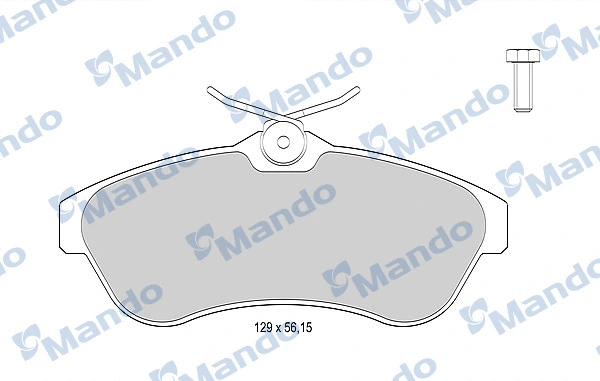 MBF015463 MANDO Комплект тормозных колодок, дисковый тормоз (фото 1)