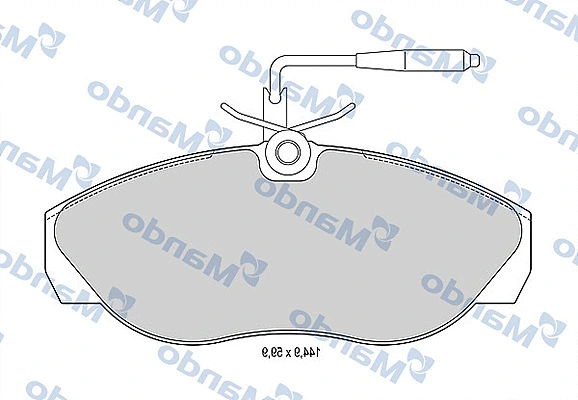 MBF015470 MANDO Комплект тормозных колодок, дисковый тормоз (фото 1)