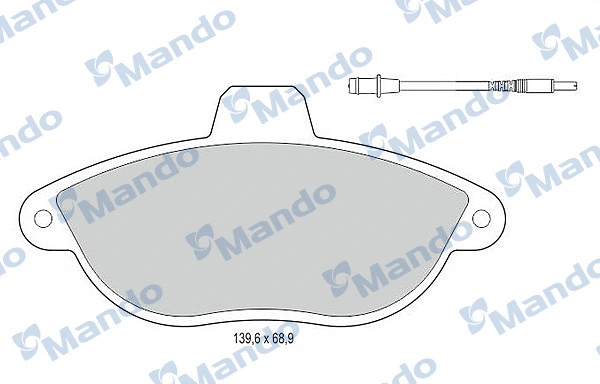 MBF015472 MANDO Комплект тормозных колодок, дисковый тормоз (фото 1)