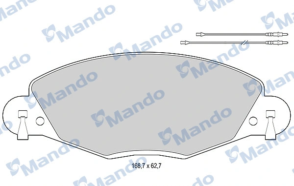 MBF015474 MANDO Комплект тормозных колодок, дисковый тормоз (фото 1)