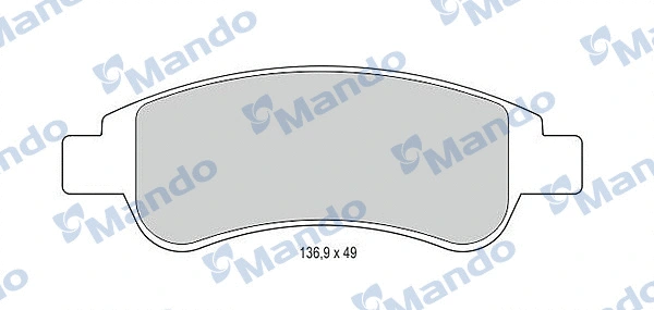 MBF015475 MANDO Комплект тормозных колодок, дисковый тормоз (фото 1)