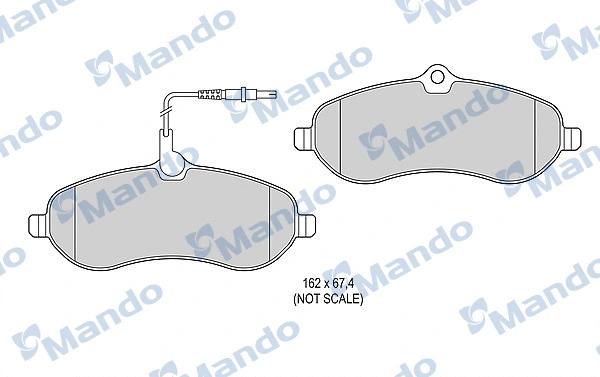 MBF015481 MANDO Комплект тормозных колодок, дисковый тормоз (фото 1)