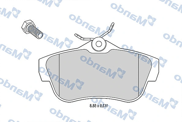 MBF015482 MANDO Комплект тормозных колодок, дисковый тормоз (фото 1)