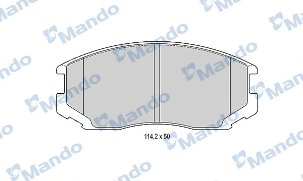 MBF015489 MANDO Комплект тормозных колодок, дисковый тормоз (фото 1)