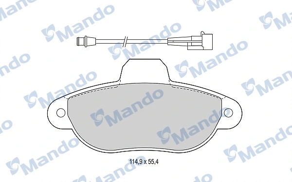 MBF015497 MANDO Комплект тормозных колодок, дисковый тормоз (фото 1)