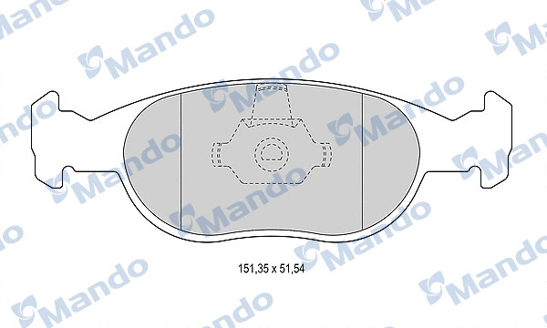 MBF015499 MANDO Комплект тормозных колодок, дисковый тормоз (фото 1)