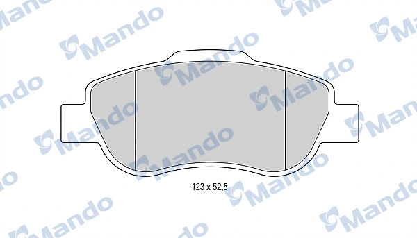 MBF015500 MANDO Комплект тормозных колодок, дисковый тормоз (фото 1)