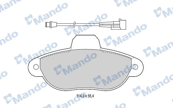 MBF015503 MANDO Комплект тормозных колодок, дисковый тормоз (фото 1)