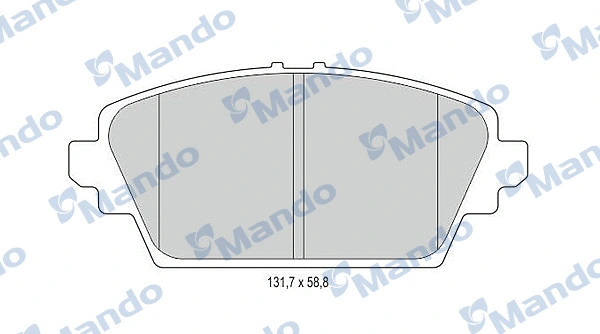 MBF015537 MANDO Комплект тормозных колодок, дисковый тормоз (фото 1)