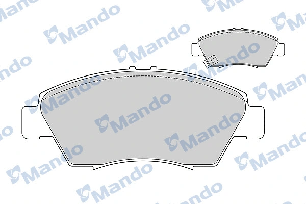 MBF015542 MANDO Комплект тормозных колодок, дисковый тормоз (фото 1)