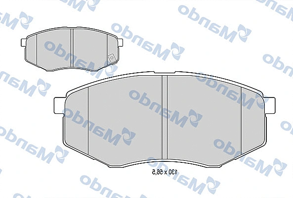 MBF015553 MANDO Комплект тормозных колодок, дисковый тормоз (фото 1)