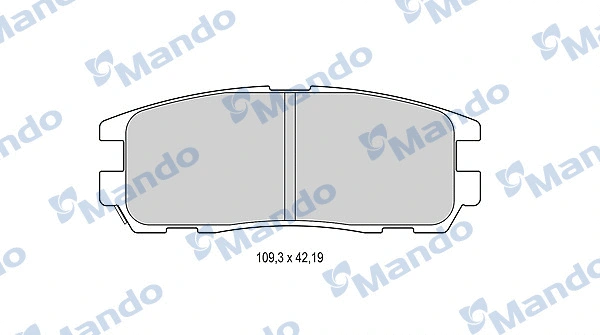 MBF015557 MANDO Комплект тормозных колодок, дисковый тормоз (фото 1)