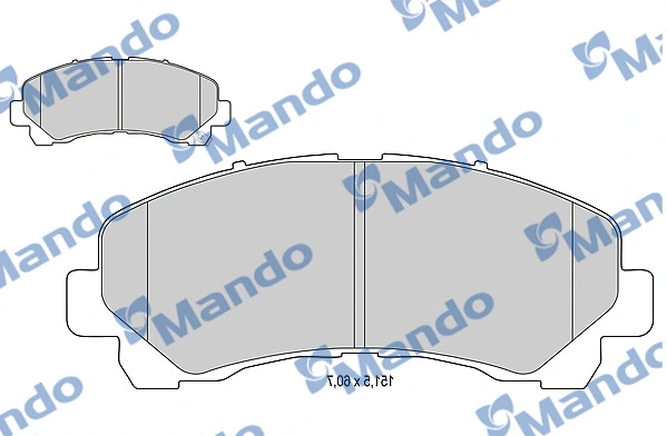 MBF015558 MANDO Комплект тормозных колодок, дисковый тормоз (фото 1)