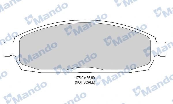 MBF015579 MANDO Комплект тормозных колодок, дисковый тормоз (фото 1)