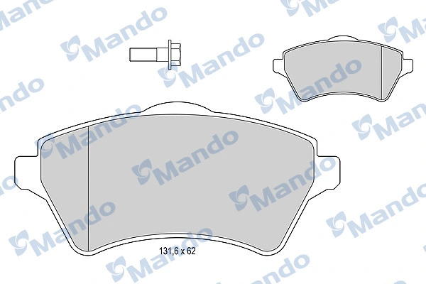 MBF015600 MANDO Комплект тормозных колодок, дисковый тормоз (фото 1)