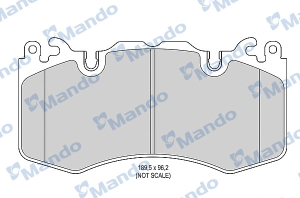 MBF015606 MANDO Комплект тормозных колодок, дисковый тормоз (фото 1)