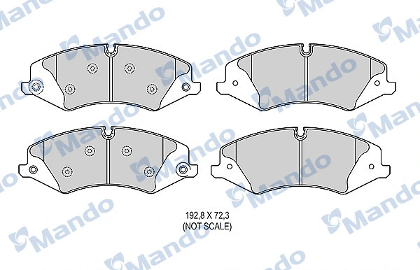 MBF015607 MANDO Комплект тормозных колодок, дисковый тормоз (фото 1)