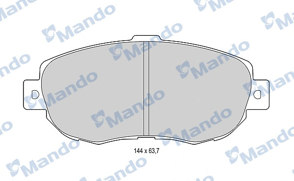 MBF015611 MANDO Комплект тормозных колодок, дисковый тормоз (фото 1)